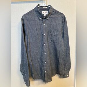 Original Penguin by Wrangler Gray Casual Button-Down Shirt